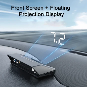 Универсальный автомобильный головной дисплей HUD Датчик OBD2, спидометр для вождения, аксессуары для автомобильной электроники, черный головной дисплей из АБС-пластика