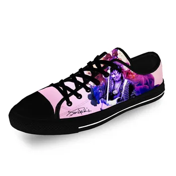 Певец рок-музыки Джими Хендрикс, повседневная ткань, модная парусиновая обувь с 3D-принтом, низкие мужские Женские легкие дышащие кроссовки