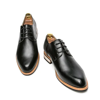 Мужская удобная модная обувь из натуральной кожи, мужская повседневная деловая обувь, Официальные мужские модельные туфли на шнуровке, обувь