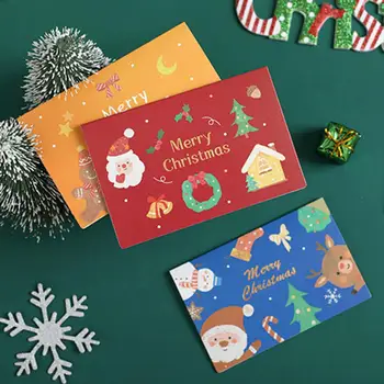 Рождественская открытка с рисунком снеговика, праздничные поздравительные открытки, Милые мультяшные дизайны для веселых рождественских праздников, подарочных упаковок для вечеринок.