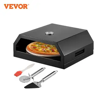 VEVOR 12-дюймовая уличная печь для приготовления пиццы из нержавеющей стали с температурным диапазоном 75-450 ° C для пляжных вечеринок, кемпинга