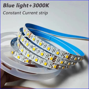 (3000 К + синий свет) 3 цвета 5 метров 2835-8 мм-5B9C × 2 SANAN Выделяют светодиодную ленту постоянного тока 18 Вт × 2 / метр с 4 паяными соединениями.