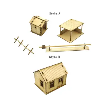 Наборы строительных моделей 1: 72 Украшения DIY Crafts Наборы деревянных моделей для диорамы, аксессуар для песочного стола, декор для микроландшафта