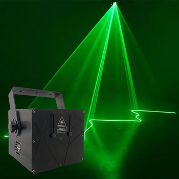 Зеленый 3 Вт 5 Вт Лазерный проектор Сценический свет Анимационный лазерный луч ILDA Club Disco DJ Bar DMX Танцевальный Рождественский эффект Шоу свет