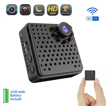 Мини-камера W18 HD 1080P WiFi Камера Веб-видеокамера Обнаружение движения Беспроводная инфракрасная интеллектуальная IP-камера ночного видения для дома