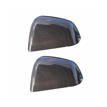 Для Tesla Model3/Y Защитный Чехол Для Зеркала Заднего Вида Из Черненой Углеродистой Пайки Габаритный Аксессуар Декоративный Ярко-Черный