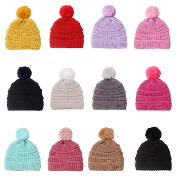 Мягкая и удобная зимняя шапка для младенцев, Вязаная шапочка для малышей, подарок для душа