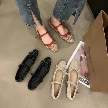 Новые элегантные лоферы, весенние женские тонкие туфли на мягкой подошве с пряжкой, женские модные женские туфли на плоской подошве с круглым носком, Zapatos Mujer