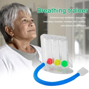 Система измерения дыхания с 3 шариками, Моющиеся тренажеры для функции легких, Прочные и легкие для улучшения, Реабилитационное оборудование
