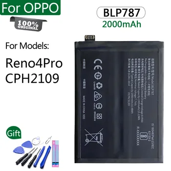 100% Оригинальный Аккумулятор BLP787 Для Oppo Reno4 Pro CPH2109 2000mAh Высококачественная Сменная Батарея
