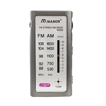 Портативное мини карманное радио Настройка указателя FM AM Поддержка стерео BBS Mega Bass С наушниками для прогулок, бега трусцой, тренажерного зала