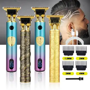 2023 USB-машинка для стрижки волос, мужская электробритва, новая машинка для стрижки волос, парикмахерский винтажный Триммер T9, аксессуары для парикмахера