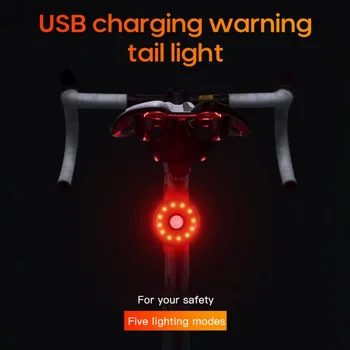 Задний фонарь велосипеда 5 режимов освещения USB Перезаряжаемый фонарь для шоссейного велосипеда Передняя и задняя велосипедная фара для шлема Mtb на подседельном штыре