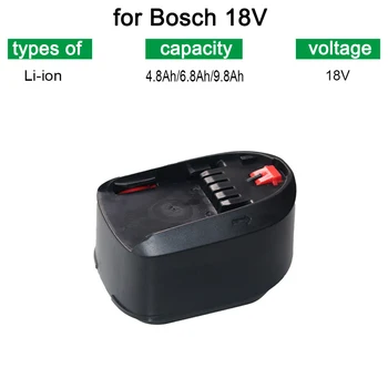 Литий-ионный аккумулятор емкостью 18 В 4.8/6.8/9.8 Ач подходит для Bosch PBA PSB PSR PST