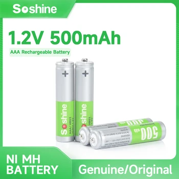 Soshine1.2V 500mAh NIMH AAA аккумуляторная батарея Батарея с низким саморазрядом 1000 циклов игрушечная батарея кемпинг фонарик