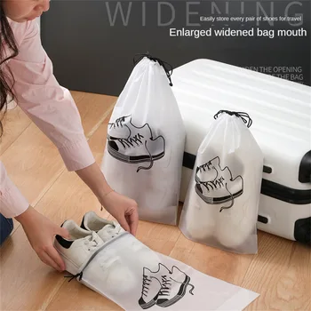 Удобная сумка для переноски на шнурке, Пыленепроницаемая, водонепроницаемая, бытовая сумка для обуви большой емкости, матовая, складная, для ежедневного использования.