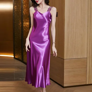 Платье-комбинация во французском ретро-стиле Хепберн с тонкой талией, дизайнерское платье на подтяжках для женщин