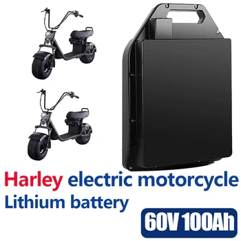 Водонепроницаемый литиевый аккумулятор электромобиля Harley 60V 100ah для двухколесного складного электрического скутера Citycoco + бесплатная Доставка