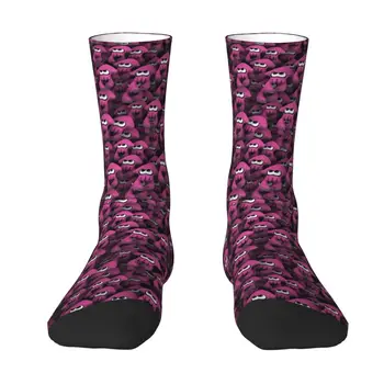 Розовые носки Splatoon Game Squids с забавным принтом для женщин и мужчин, Стрейчевые Летние Осенне-зимние носки для экипажа