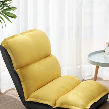 Одноместный стул для гостиной Шезлонг из натурального латекса, Мягкая подушка с губчатым наполнителем высокой упругости, Съемные Татами