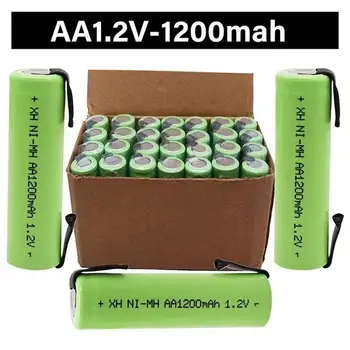 Аккумуляторная батарея 1.2 В АА, 1200 мАч, nimh-ячейка, зеленый корпус со сварочными выступами для электробритвы Philips, бритвенная зубная щетка