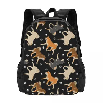 Shiba Inu Простой стильный студенческий школьный рюкзак, Водонепроницаемый повседневный рюкзак большой емкости, дорожный рюкзак для ноутбука