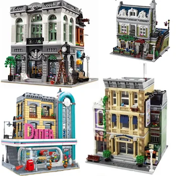 Совместимый набор модульных строительных блоков 10260 Downtown Diner Architecture Детские игрушки для детей Подарок друзьям на День рождения Кирпичи
