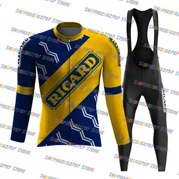 2023 Ricard Beer Design, Комплект из Джерси для велоспорта, Нагрудник, Комплект с длинным рукавом, Велосипедная Одежда Conjunto, Велосипедная Рубашка
