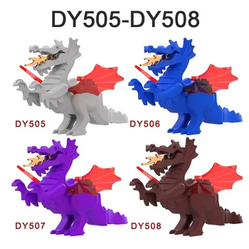 DY505 DY506 DY507 DY508 Средневековая Серия Dragon Mini Собранные Строительные Блоки Bricsk Фигурки из ABS Пластика Детские Игрушки