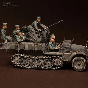 Наборы моделей солдат из смолы 1/35, бесцветные и самосборные (без баков) A-1445