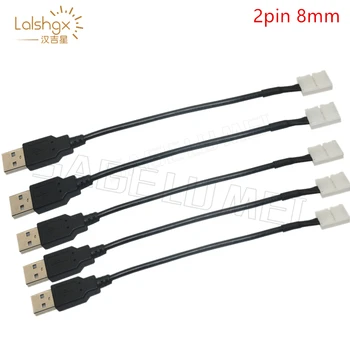 2pin 8 мм /10 мм Без сварки светодиодный разъем 15 см кабель USB светодиодная лента разъем для светодиодной ленты DC5V 5шт 10шт 20 шт./лот