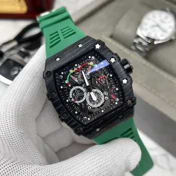 Высококачественные спортивные 3-контактные водонепроницаемые многофункциональные часы Richard, мужские часы класса люкс