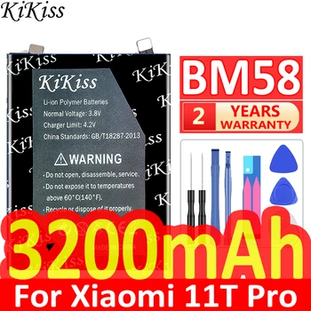 3200 мАч KiKiss Мощный Аккумулятор BM58 BM 58 Для Xiaomi 11T Pro 11TPro 5G Mix 4 Mix4 Аккумуляторы Мобильных Телефонов
