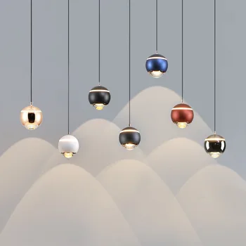 Креативная светодиодная люстра для гостиной, прикроватной тумбочки, Подвесной светильник, алюминиевый Минималистичный Индивидуальный декор комнаты, Подвесной светильник