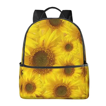 Школьный рюкзак большой емкости Sunflower Для ноутбука, Модный Водонепроницаемый Регулируемый Спортивный рюкзак для путешествий