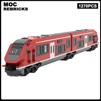 MOC Высокоскоростной железнодорожный поезд Pesa Link DB BR632 DIY Строительные блоки Сборка модели Кирпичей Дисплей Креативные Детские игрушки Подарки