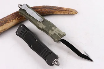 Micro OTF Tech Knife Combat Troo Серии 440 Стальное лезвие Твердостью 58HRC, ручка из цинково-алюминиевого сплава, карманный нож для самообороны