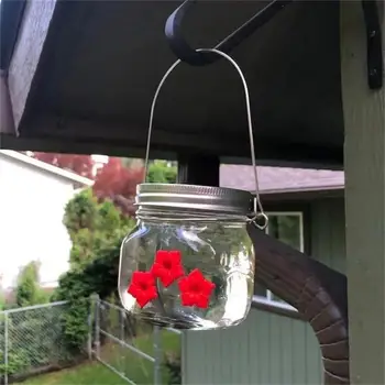 Кормушка для колибри с отверстиями для кормления цветов для наружного подвесного украшения двора, портативные кормушки для колибри в подарок