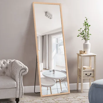 Зеркало в полный рост, Стоячее зеркало для ванной комнаты, спальни, натуральное