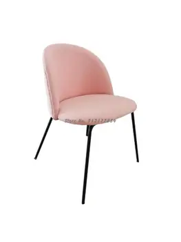 Обеденный стул Macaron простой современный стул для магазина чая с молоком маленькая квартира стул из шерсти ягненка стул для макияжа ярких цветов стул для доставки