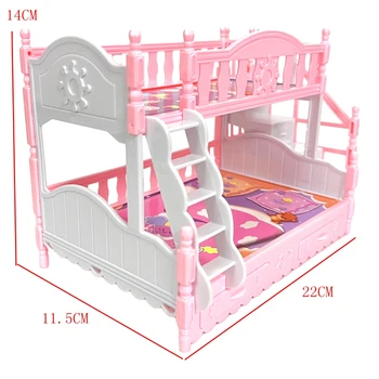 Официальный Новый 1 комплект игровой домик для девочек, имитирующий Европейскую мебель, двуспальная кровать принцессы для куклы Барби, Аксессуары для игрушек