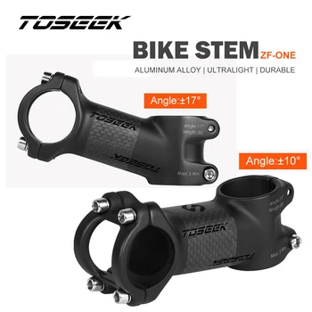 TOSEEK ZF-ONE Карбоновый Велосипедный стержень 10 градусов/17 градусов, Стержень для Горного велосипеда 31,8 мм, Стержни для руля 60/70/80/90/100 мм, Запчасти для BMX MTB