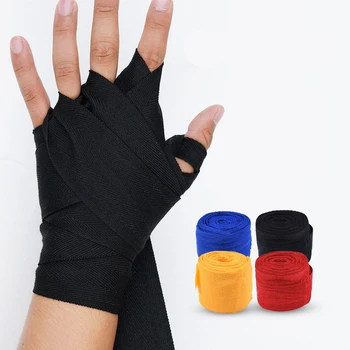 Мягкая хлопчатобумажная Боксерская повязка на запястья Combat Protect Боксерские спортивные перчатки для кикбоксинга Муай Тай для тренировок и соревнований