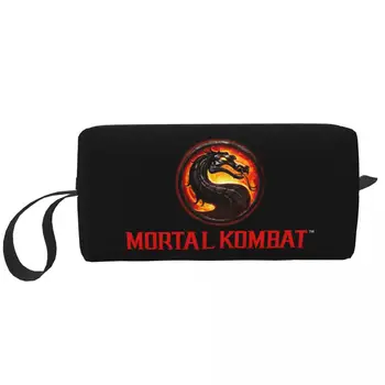 Сумка для туалетных принадлежностей с логотипом Mortal Kombat, Органайзер для косметики для файтингов Sub Zero Scorpion, женский набор для хранения косметики, чехол для набора косметики