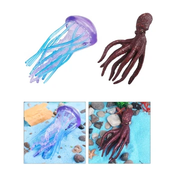 Фигурка Медузы Имитация морского животного Фигурка Кальмара Игрушка Реалистичная Игрушка-медуза