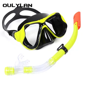 Очки Oulylan Очки для дайвинга Профессиональная маска для подводного плавания с трубкой для подводного плавания с трубкой для подводного плавания Набор трубок для подводного плавания Маска для взрослых Унисекс