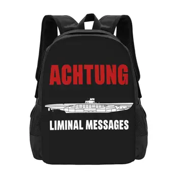 Achtung-Sub Liminal Messages - Школьные сумки для девочек-подростков, Дорожные сумки для ноутбуков, U Boat Submarine Type Vii, U Boot Kriegsmarine