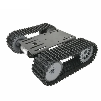 2X Интеллектуальное шасси автоцистерны, гусеничная роботизированная платформа с двойным двигателем постоянного тока 12 В для DIY Для Arduino T101-P/TP101