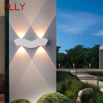 Уличный белый настенный светильник PLLY LED Современные водонепроницаемые бра для украшения домашнего балкона
