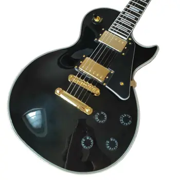 Завод по производству гитар, изготовленные на заказ электрогитары, Черная гитара с 2 звукоснимателями